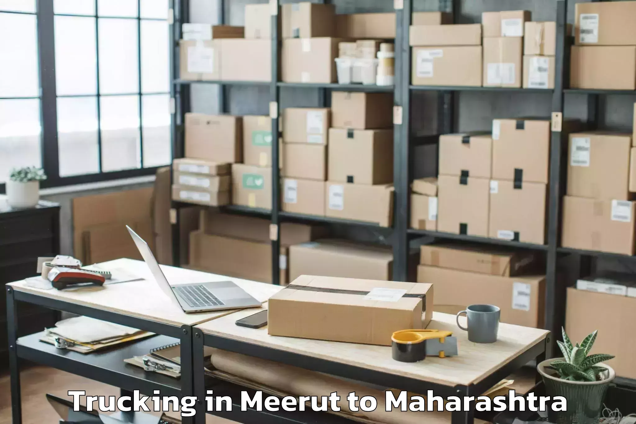 Book Meerut to Seloo Trucking Online